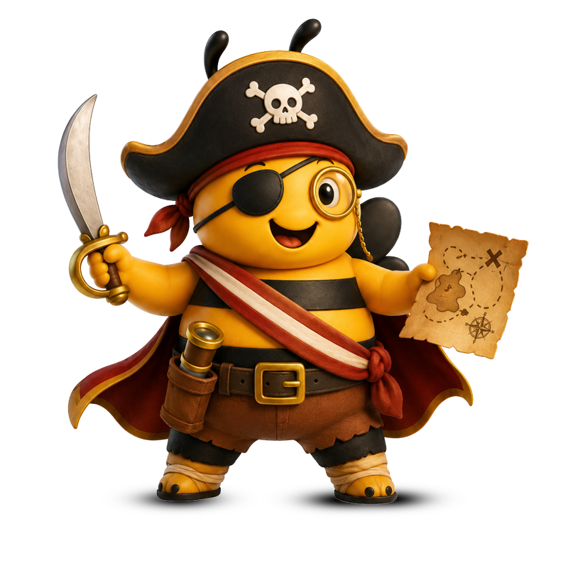 WowBee Pirate Mascot